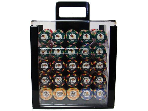 1000 Nile Club Poker Chips with Acrylic Carrier