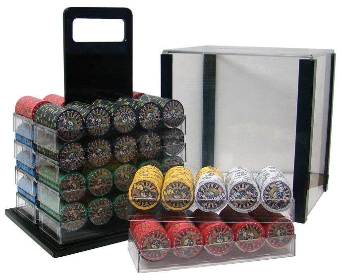 1000 Nevada Jack Poker Chips with Acrylic Carrier