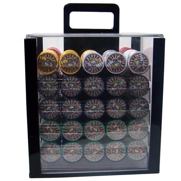 1000 Nevada Jack Poker Chips with Acrylic Carrier