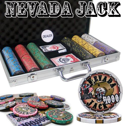 300 Nevada Jack Poker Chips with Aluminum Case