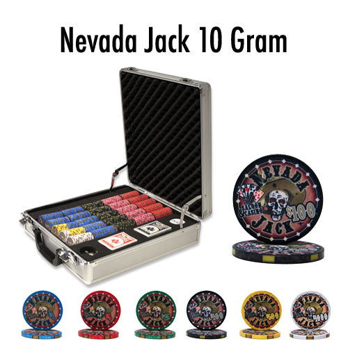 500 Nevada Jack Poker Chips with Claysmith Aluminum Case
