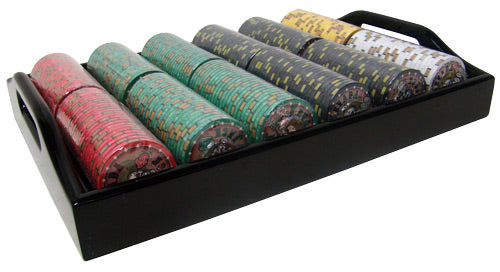 500 Nevada Jack Poker Chips with Mahogany Case