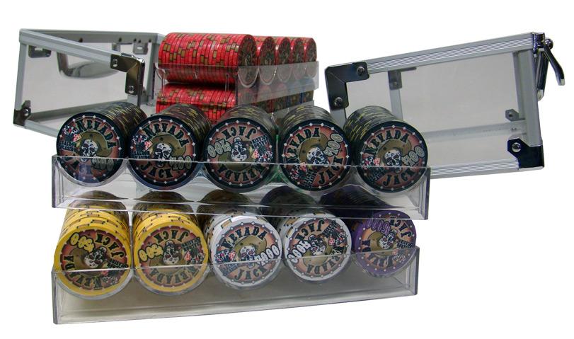 600 Nevada Jack Poker Chips with Acrylic Carrier