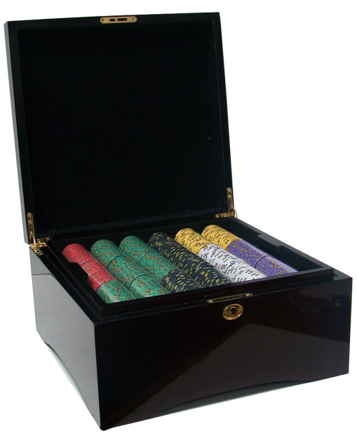 750 Nevada Jack Poker Chips with Mahogany Case