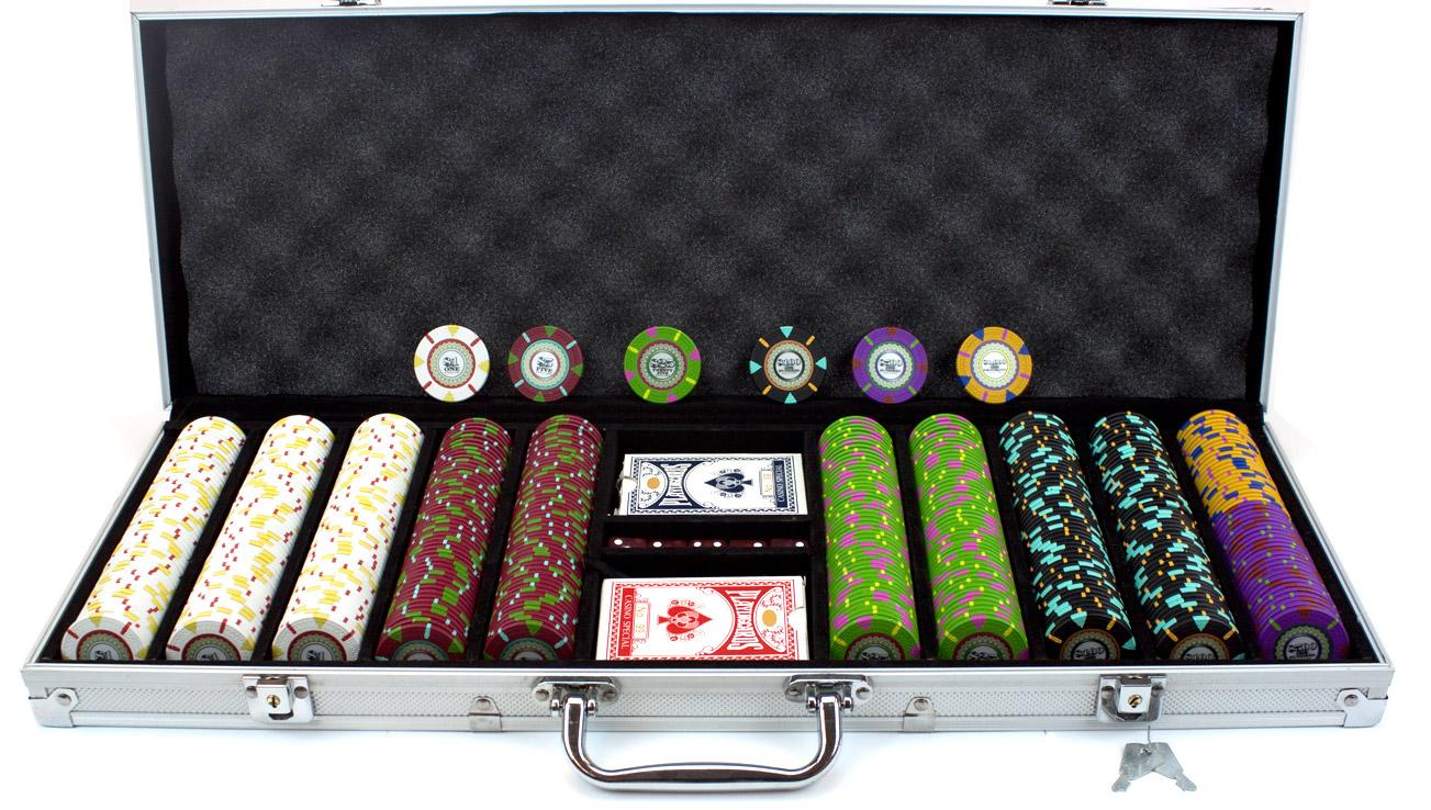500 Rock & Roll Poker Chips with Aluminum Case