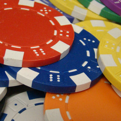 300 Striped Dice Poker Chips with Aluminum Case