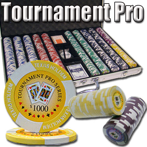 1000 Tournament Pro Poker Chips with Aluminum Case