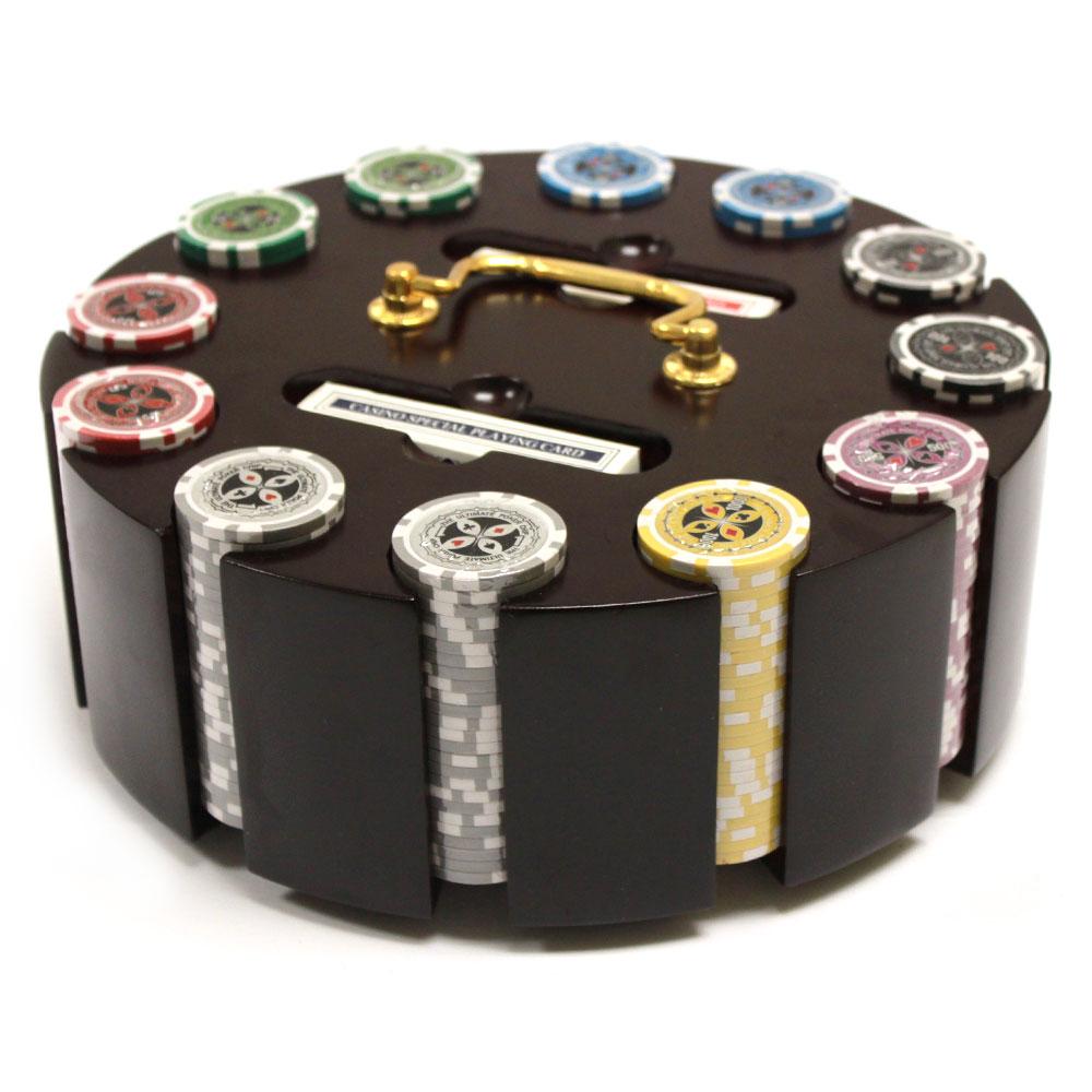 300 Ultimate Poker Chips with Wooden Carousel