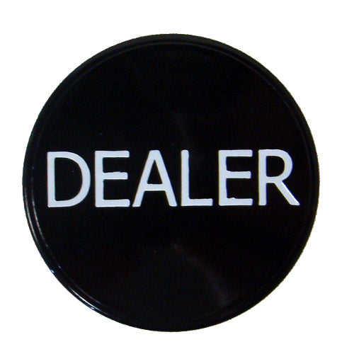 Black Plastic Dealer Button