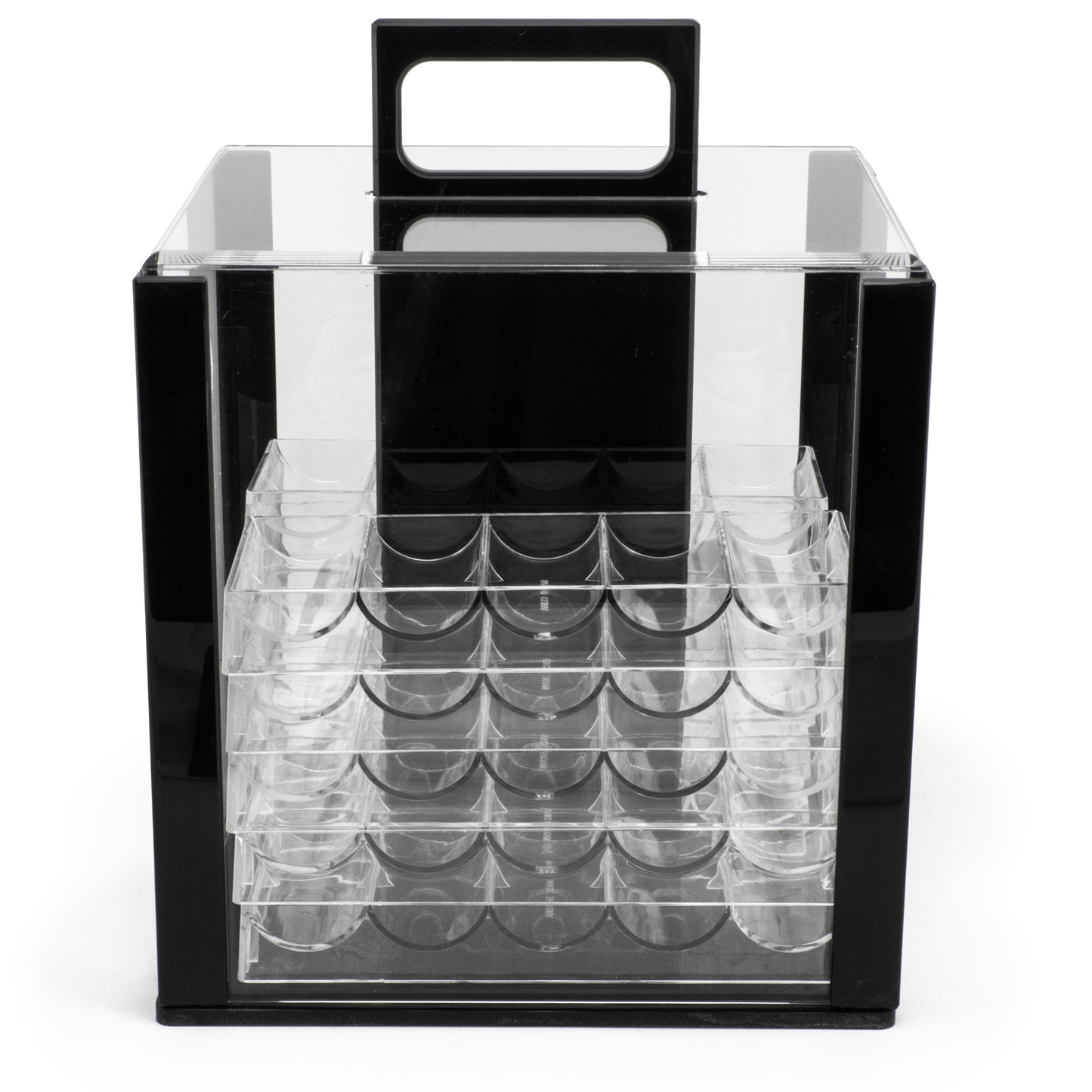 1000 Piece Acrylic Poker Chip Carrier with Trays