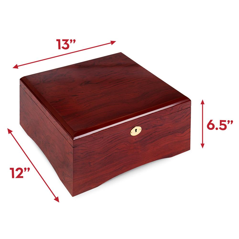 750 Piece Mahogany Wooden Poker Chip Case