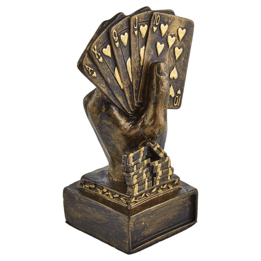 Gold Metal Poker Trophy