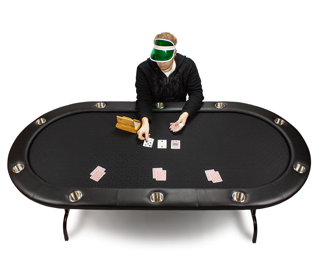 Black Suited Speed Cloth Poker Table