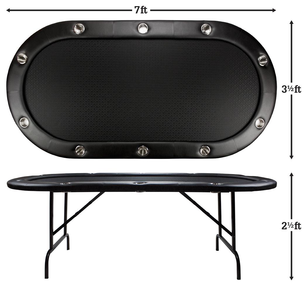 Black Suited Speed Cloth Poker Table