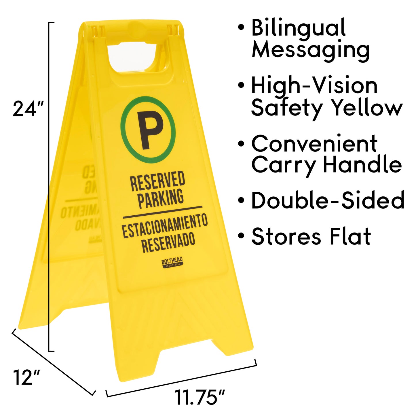Reserved Parking Bilingual Floor Sign