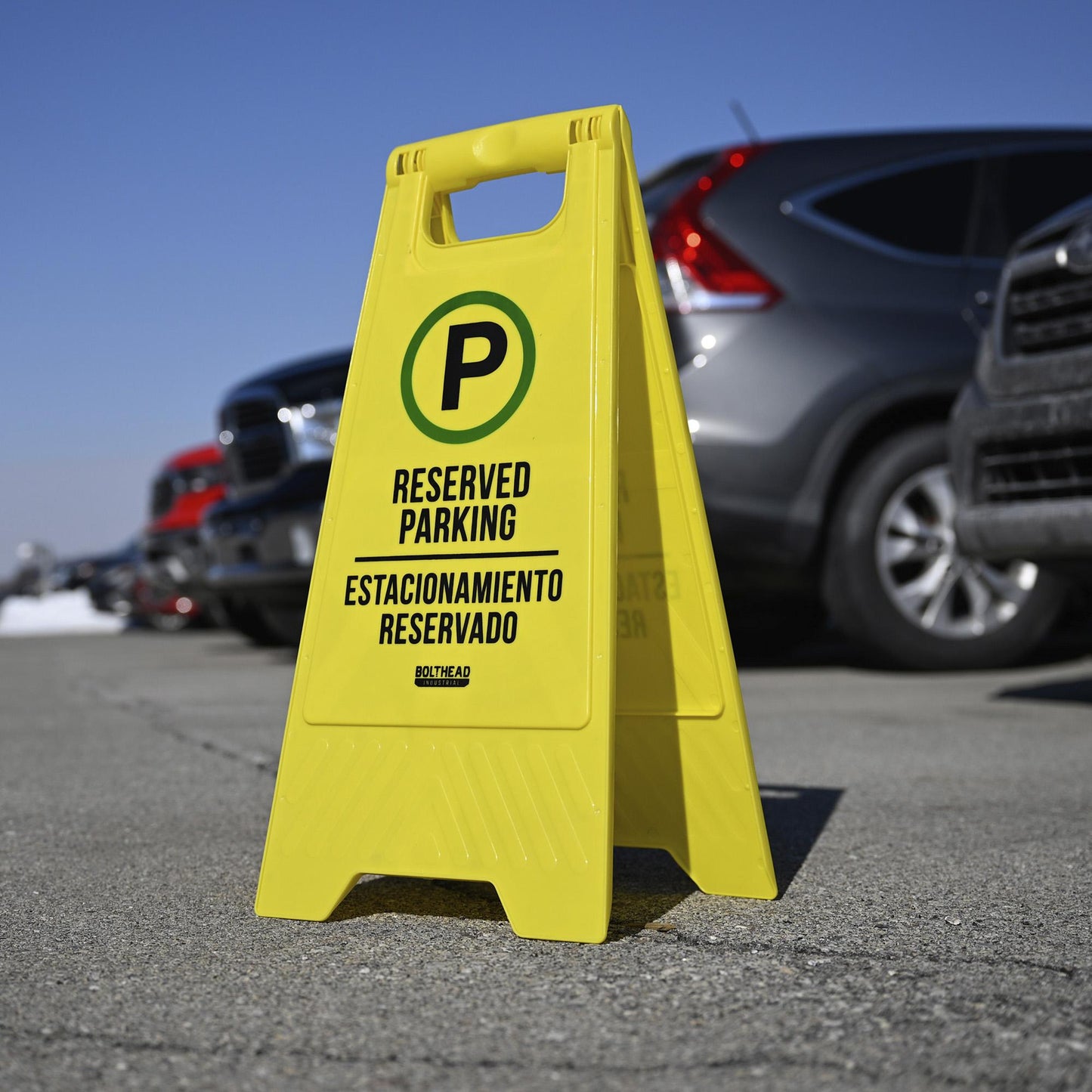 Reserved Parking Bilingual Floor Sign