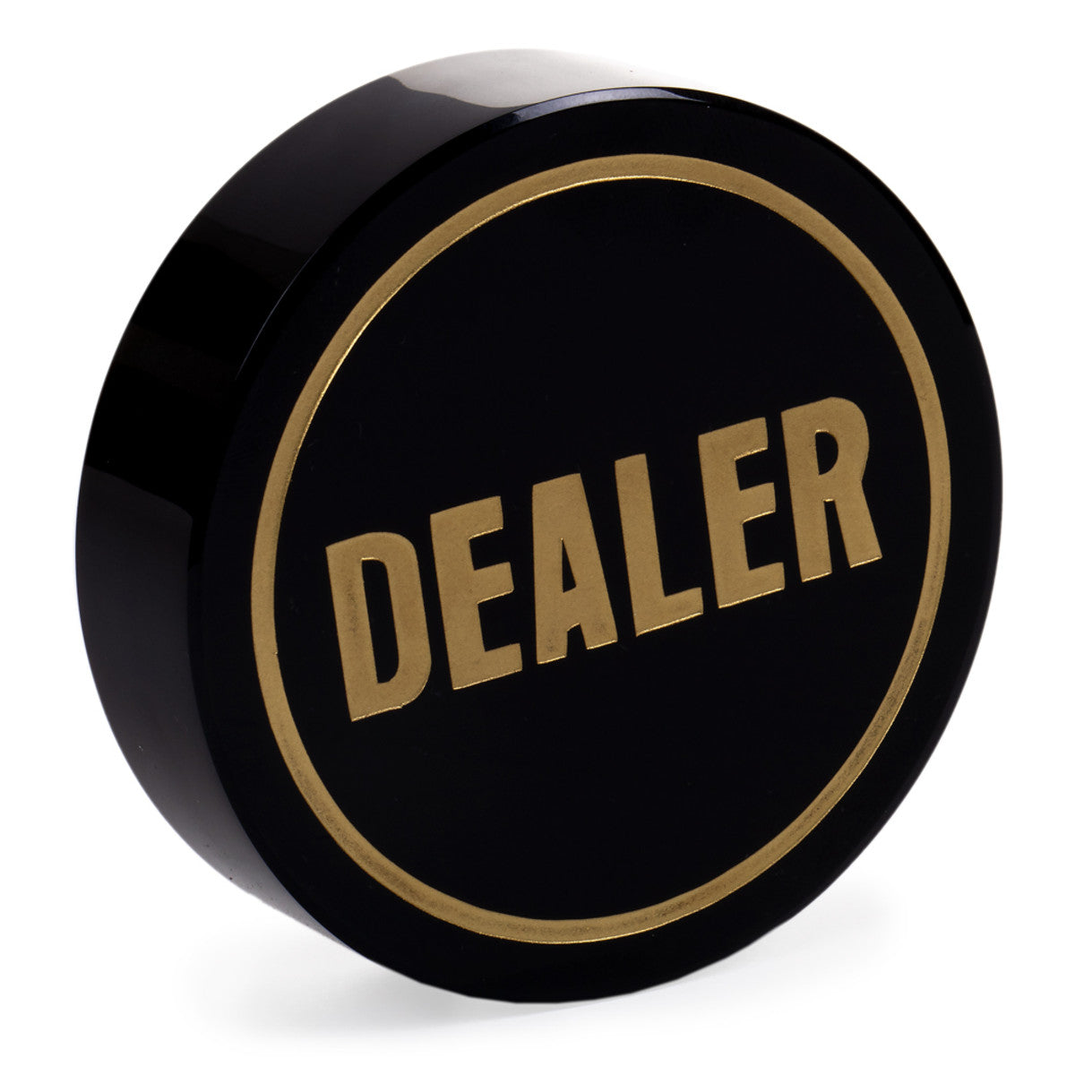 Black and Gold Dealer Button