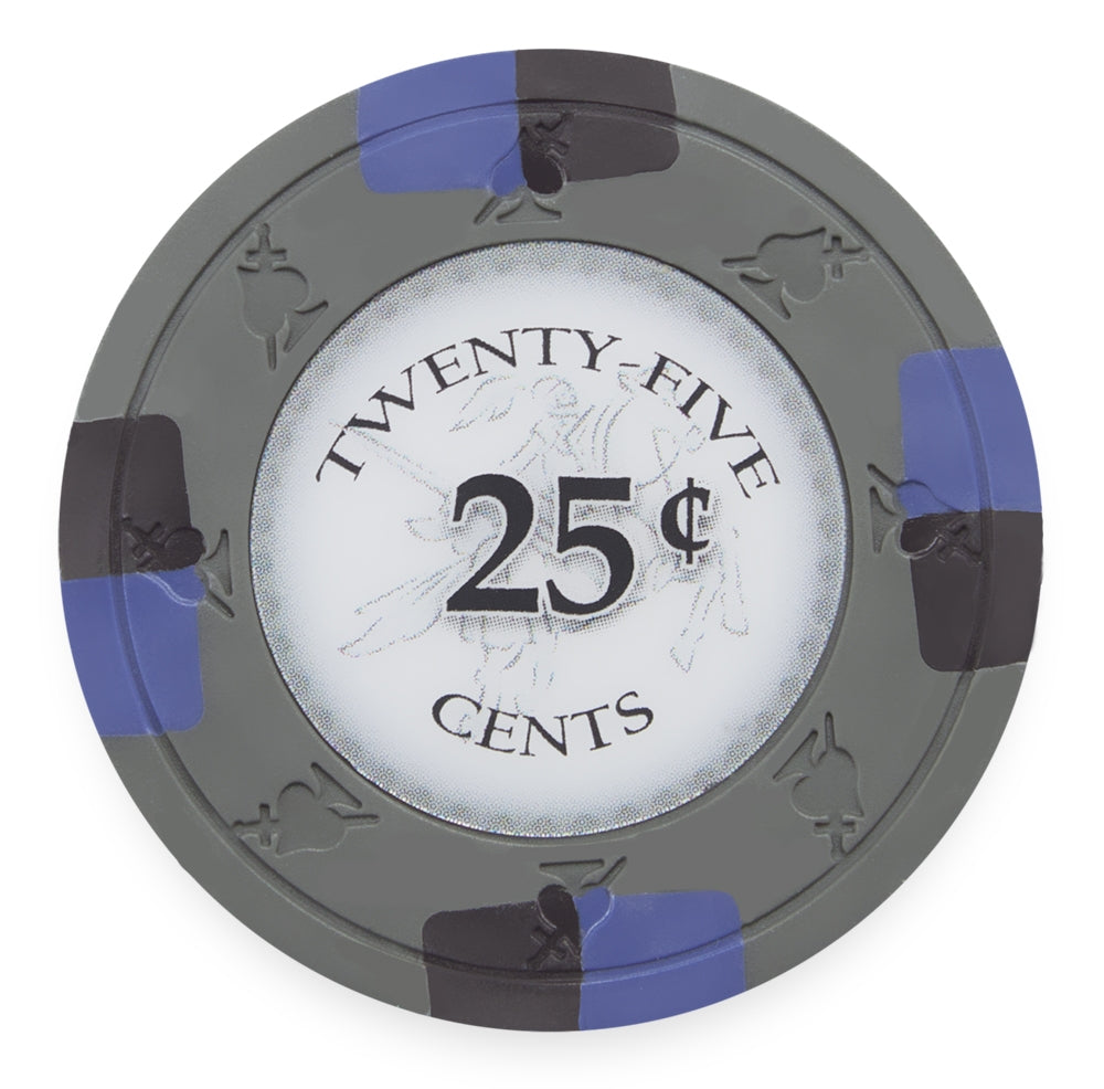 Grey Poker Knights Chip - $0.25