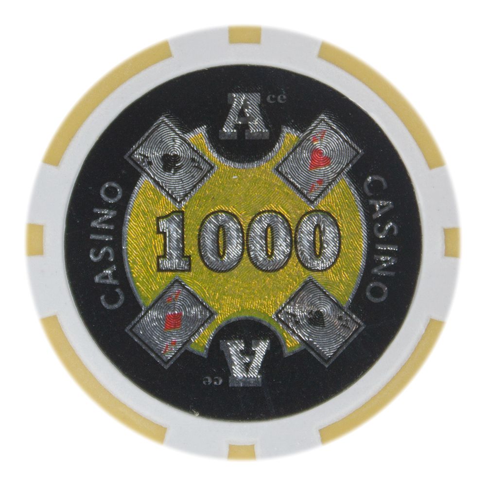 Yellow Ace Casino Poker Chips - $1,000