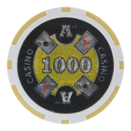 Yellow Ace Casino Poker Chips - $1,000
