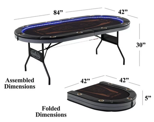 Barrington 10 Player Black and Brown with LED lights, No Assembly Required