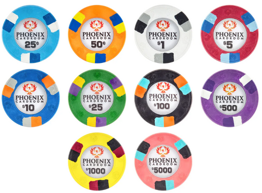 Phoenix 10 Gram Clay Poker Chips