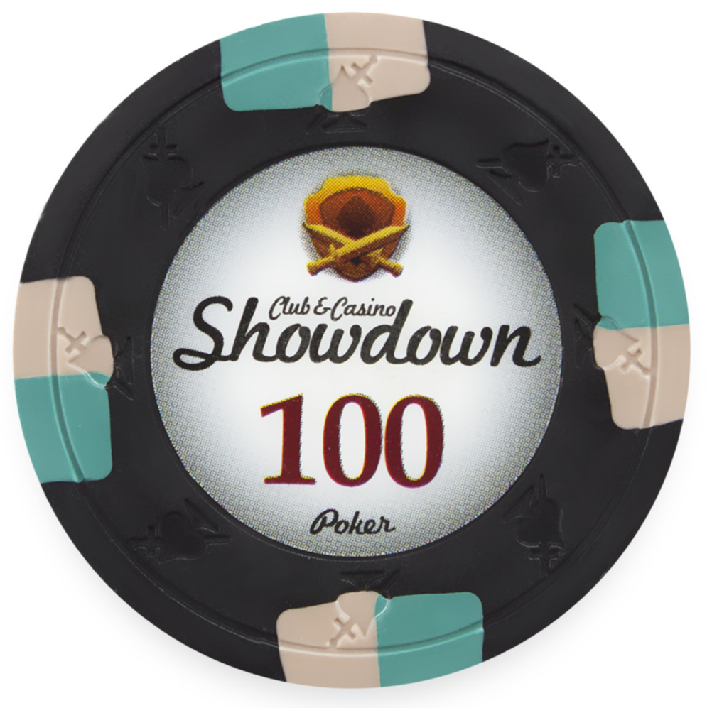 Black Showdown Poker Chips - $100