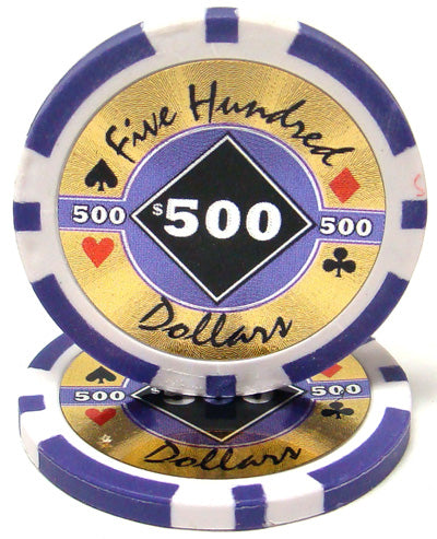 Purple Black Diamond Poker Chips - $500