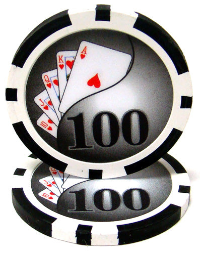 Black Yin Yang Poker Chips - $100