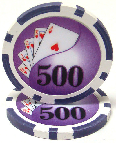 Purple Yin Yang Poker Chips - $500