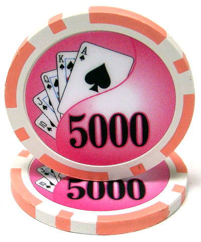 Pink Yin Yang Poker Chips - $5,000