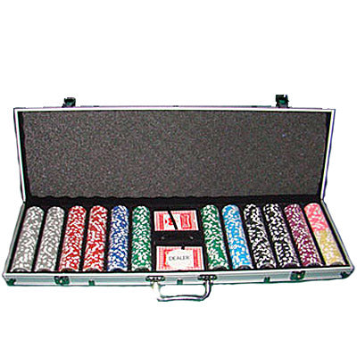 600 Black Diamond Poker Chips with Aluminum Case