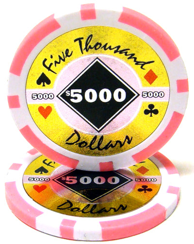Pink Black Diamond Poker Chips - $5,000