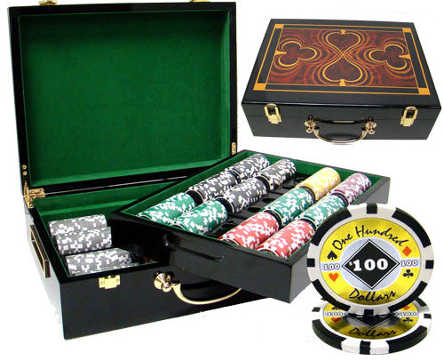 500 Black Diamond Poker Chips with Hi Gloss Case