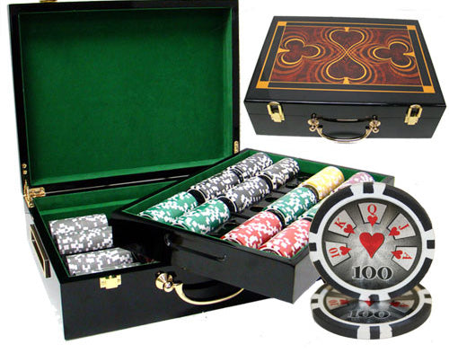 500 Hi Roller Poker Chips with Hi Gloss Case