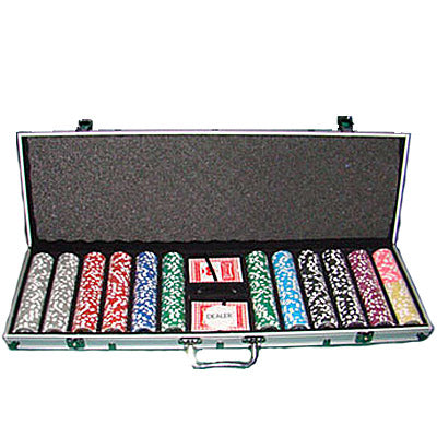 600 Las Vegas Poker Chips with Aluminum Case