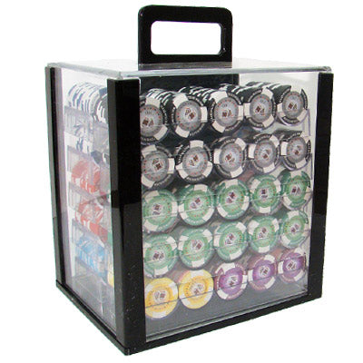 1000 Tournament Pro Poker Chips with Acrylic Carrier