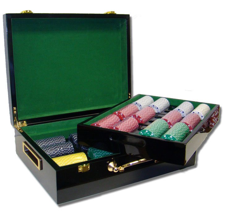500 Suited Poker Chips with Hi Gloss Case