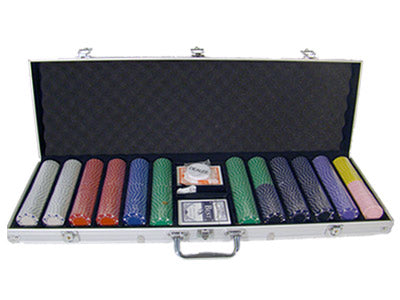 600 Suited Poker Chips with Aluminum Case