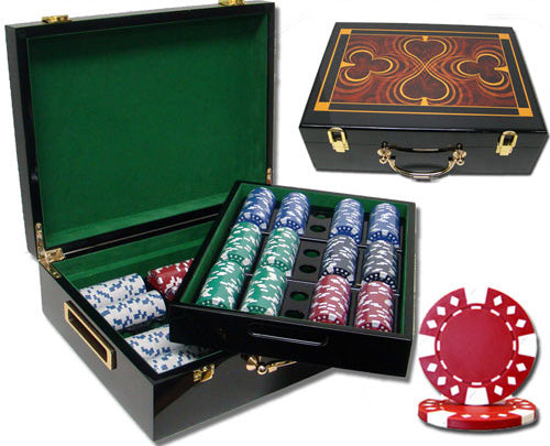 500 Diamond Suited Poker Chips with Hi Gloss Case