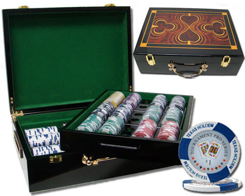 500 Tournament Pro Poker Chips with Hi Gloss Case