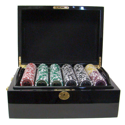500 Ultimate Poker Chips with Mahogany Case