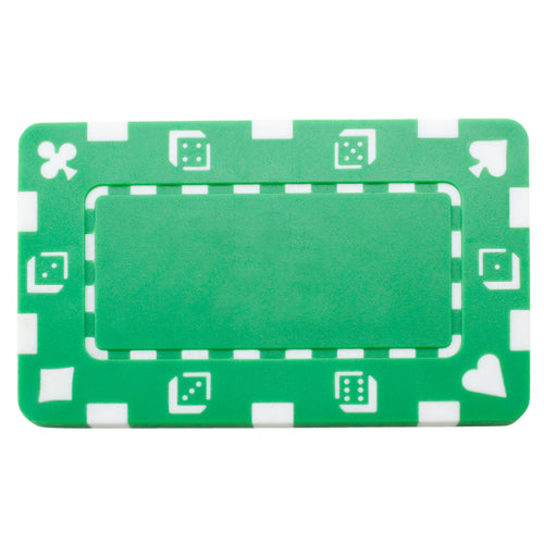 Green Rectangular Poker Chips (5 Pack)