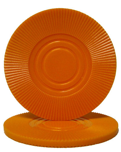 Orange Interlocking Radial Plastic Poker Chips