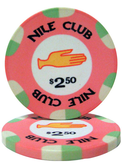 Pink Nile Club Poker Chips - $2.50