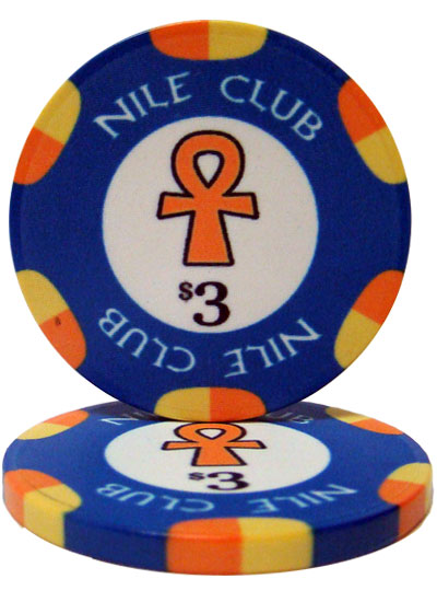 Blue Nile Club Poker Chips - $3