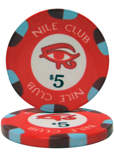 Red Nile Club Poker Chips - $5