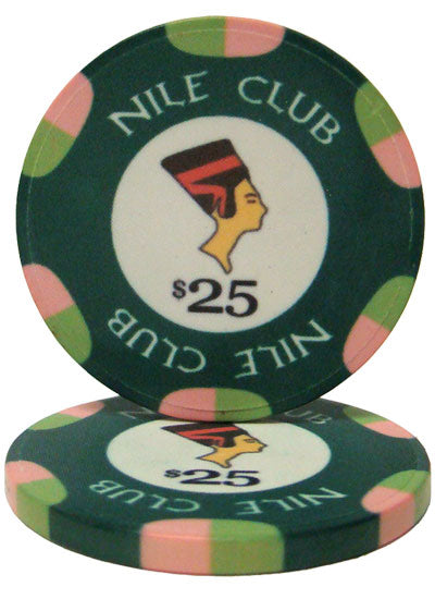 Green Nile Club Poker Chips - $25