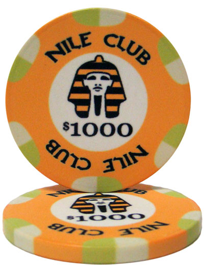 Orange Nile Club Poker Chips - $1,000
