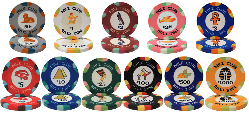 Nile Club 10 Gram Ceramic Poker Chips